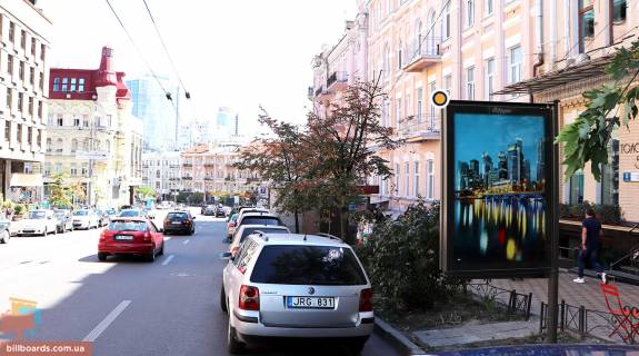 Citylight A in Kyiv, Сітілайт 1.2х1.8  Get'mana Pavla Skoropads'kogo (L'va Tolstogo) st. 5 Photo 1