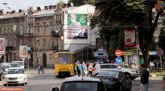 Billboard A in Lviv, 3x6  Franko Iv st., 71, verhnij, vid pl Franko Photo 1