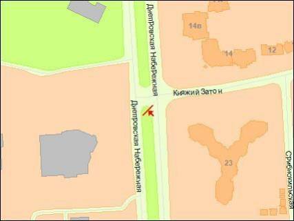 Video Billboard A in Kyiv, Цифра 2.3х3.14  Dniprovs'ka naberezna, rozdil'nik, v napramku do st.Anni Ahmatovoi - 324989 scheme