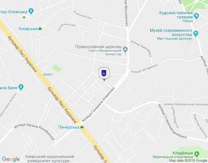 Citylight B in Kyiv, 1,2х1,8  Gucala Evgena prov.(prov. Kutuzova)/("Pecer'skij" bazar, "Kamelia") scheme