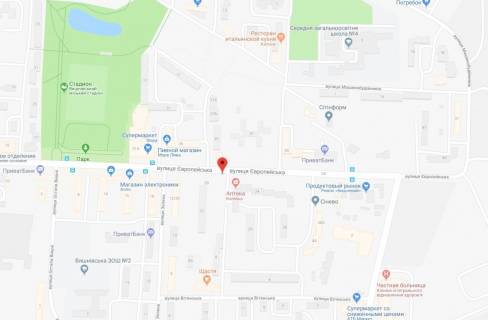 Citylight A in Vishnev, 1,2x1,8  st.Evropejs'ka, 22, bila magazinu Kulinici scheme