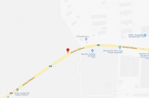 Billboard B in Sofiivska Borshchagivka, 3x6  st.Soborna, bila parku scheme