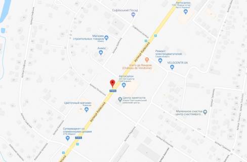 Billboard B in Sofiivska Borshchagivka, 3x6  st.Kiivs'ka, bila Kamelii, napravlenna na Kiiv scheme