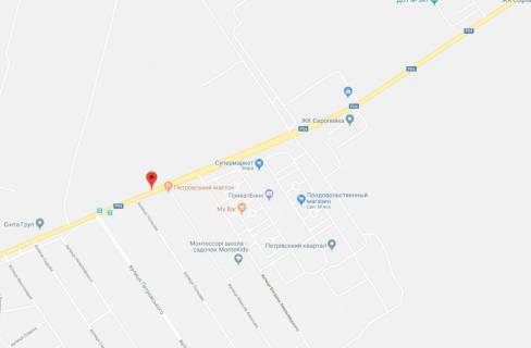 Billboard B in Svyatopetrivske, 3x6  mezdu st.Nikolaa Amosova i st.Polevoj, vozle ZK Petrovskij Kvartal scheme