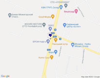 Billboard A in Vishgorod selo Novi Petrivci, pered povorotom na Visgorod za 100m scheme