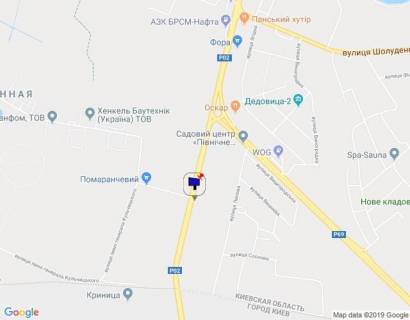 Billboard B in Vishgorod Trasa "Kiiv-Ivankiv-Ovruc", R-02 km 19+ 200 pravo,za svitloforom, povorot na SANDORA, HENKEL-Ukraina, viizd z Visgoroda do pl. Sevcenko scheme