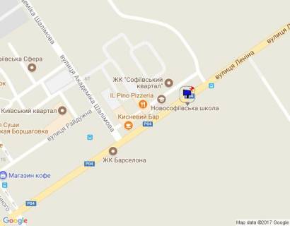 Billboard B in Sofiivska Borshchagivka  s. Sofiivs'ka Borsagivka, trasa R-04 "Kiiv-Bisiv-Zvenigorodka", st. Soborna (Lenina), navproti  ZK "Sofiivs'kij Kvartal", za 50m do avtobusnoi zupinki, za 120m do povorotu na st. Akademika Salimova, ZK "Barselona" ta ZK "Dania", cerez 120m pisla scheme