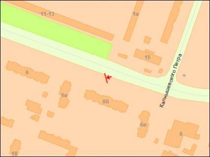 Billboard B in Kyiv, 6х3  Polarna st. 6b scheme