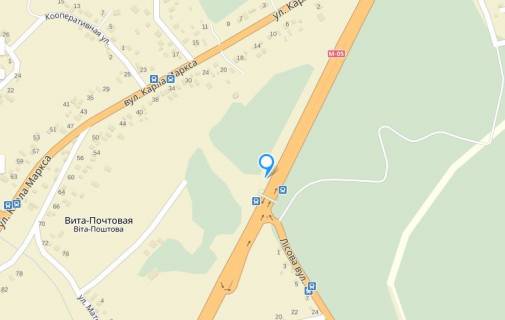 Billboard A in Vita-Poshtova, 6х3  Kiiv-Odesa 19+20 km, pravoruc Vita - Postova v Kiiv scheme