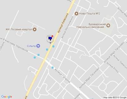 Billboard A in Brovary, 6х3  m.Brovari, st.Kiivs'ka, 241, (svitlofor, parkovka bila Sil'po) (bila TRC Mark mol, Rozetka, Makdonal'ds) scheme