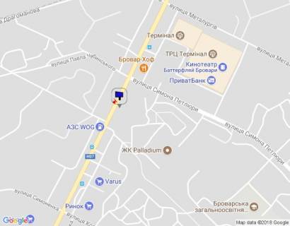 Billboard A in Brovary, 6х3  m.Brovari, st.Kiivs'ka, (povorot TRC Terminal, zaliznicnij vokzal,st. S. Petluri) scheme