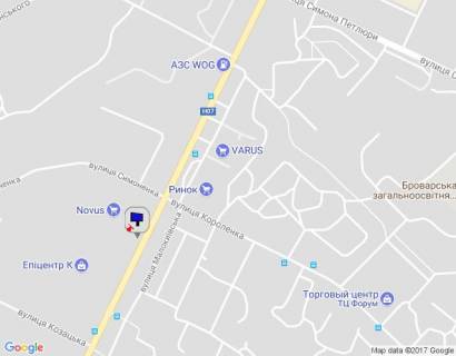 Billboard B in Brovary, 6х3  st.Kiivs'ka 253 (parkovka Epicentr, Novus) scheme