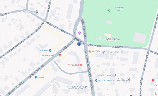 Citylight B in Fastiv g.Fastov, st.Internacional'naa, 14, restoran Staraa Praga, avt.ostanovka scheme