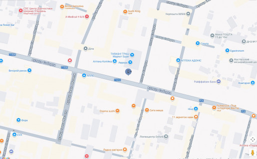 Citylight A in Fastiv g.Fastov,  st. Sobornaa, Torgovyj centr Fastov Siti, m-n Fora, scheme