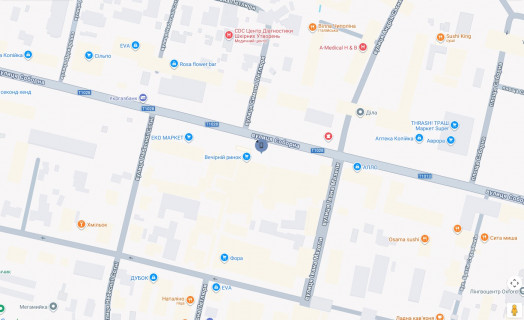 Citylight A in Fastiv, 1,2х1,8  g.Fastov, st.Sobornaa, 43, Vecernij rynok scheme