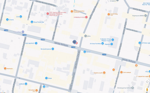 Citylight B in Fastiv g.Fastov, st.Sobornaa, 34, Vecernij rynok scheme