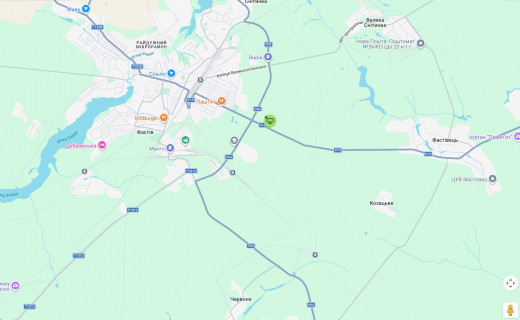 Billboard A in Fastiv, 6х3  g.Fastov,  st.Akubovskogo, vyezd, v"ezd na Kiev scheme