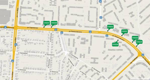 Citylight A in Chernihiv, 1.2х1.8  m. Cernigiv, st. Rokossovs'kogo, 62, na uzbicci, navproti magazina "Souz"  scheme