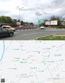 Billboard A in Uzhgorod st. Peremogi-Legoc'kogo-Babaka (perehresta vulic', "Epicentr","Nova Linia","Velmart" TC "Vopak",ATB, AZS "WOG" "OKKO" "BROM", Institut EIP) Photo 1