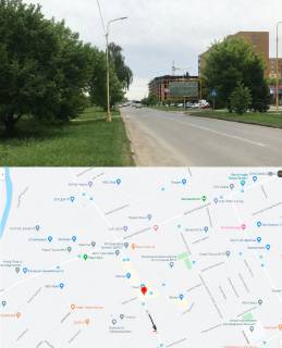 Billboard A in Uzhgorod, 3х6  st. Legoc'kogo ( TC Tokio, TC Vopak, Velmart,AZS "WOG",ATB napramki na Zakarpats'kij derzavnij universitet, vulici Zan'kovec'ka, 8 Berezna, Peremogi, Bab'aka) Photo 1