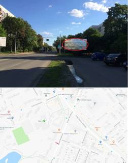 Billboard A in Uzhgorod, 3х6  st. Minajs'ka (4 polosi,perehresta, TC"Ukraina",  Kiivstar, Ukrtelekom, gotel'"Zakarpatta",) Photo 1