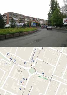 Billboard A in Uzhgorod, 3х6  st.Minajs'ka-Grusevs'kogo ( kolo, Rinok, "Sil'po",TC"Osetia", kinoteatr"Domion",Restorani,magazini, viizd na st. Minajs'ka,) Photo 1