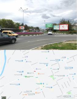 Billboard A in Uzhgorod, 3х6  st. Peremogi-Legoc'kogo-Babaka (perehresta vulic', "Epicentr","Nova Linia","Velmart" TC "Vopak",ATB, AZS "WOG" "OKKO" "BROM", Institut EIP) Photo 1