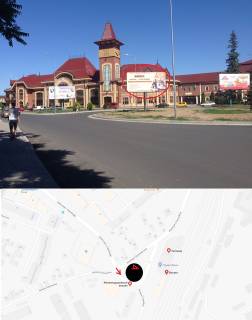 Billboard B in Uzhgorod, 3х6  st. Zaliznicna-Stancijna (Z/d vokzal,Avtovokzal, Central'na castina mista - privokzal'na plosa, intensivnij ruh) Photo 1