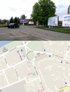 Billboard A in Uzhgorod, 3х6  st. Babaka ( "Epicentr", "Nova Linia", AZS "OKKO" "WOG" "BROM",ATB, Velmart, perehresta, intensivnij ruh) Photo 1