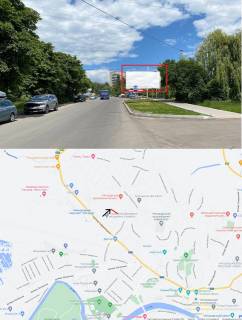 Billboard A in Uzhgorod, 3х6  st.Griboedova(BAM, Mis'ka likarnata poliklinikaTC "Dastor", Avtosalon "Tojota",Universitet, Aeroport,l'odovikovij katok Vizd-viizd z Slovac'kogo kordonu) Photo 1