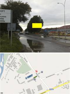 Billboard A in Uzhgorod, 3х6  st. Babaka ( "Epicentr", "Nova Linia", AZS "OKKO" "WOG" "BROM", Velmart,ATB, perehresta, intensivnij ruh) Photo 1