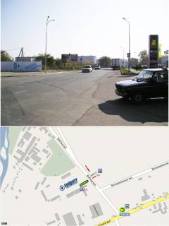 Billboard B in Uzhgorod, 3х6  st. Babaka ( "Epicentr", "Nova Linia", AZS "OKKO" "WOG" "BROM", Velmart,ATB, perehresta, intensivnij ruh) Photo 1