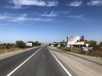 Billboard A in More convenient, 3x6  Avtodoroga Reni-Odessa (transportnoe soobsenie(Odessa,Reni,Izmail, Sarata), na Odessu, Tamozennyj, Pogranicnyj punkt, AZS, povorot na s.Udobnoe Photo 1