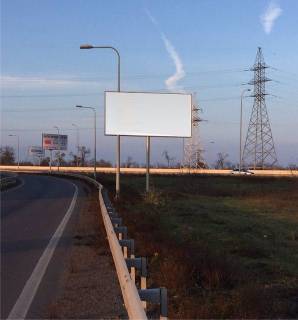 Billboard A in Dachne, А  Kiivs'ka trasa, Konusinovij mist transport pramue do Odesi, z'izd z ob'izdnoi dorogi v bik Novoi Linii, logisticnogo centru Novoi Posti ta Kopijki, Avtosalon KIA, WOG Photo 1