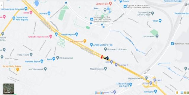 Prismatron, Prism A in Kyiv, Prismavision 3х6  st.B.Okruznaa povorot na Zulany/av-n Scania-Volvo na razdelitele v st. av. Pobedy - 453378 scheme