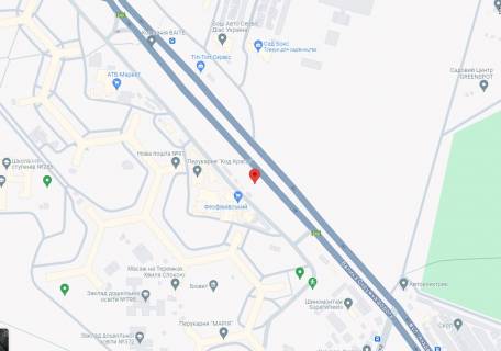 Non-Standard A in Kyiv, 2.5x1.5  st. Akademika Zabolotnogo, zupinka "Torgovyj centr",  z boku  Rinok Feofaniivs'kij, z centru, pravo scheme