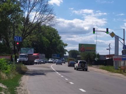Billboard A in Vishnev, Board 3x6м  st. Cornovola, 51A, vizd v misto - stela "Visneve", "Lirona" - Mebleva Fabrika, napravlenna v centr m. Visneve, v bik  s. Krukivsinu Photo 1