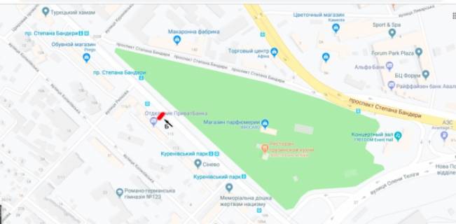 Prismatron, Prism B in Kyiv, Prismavision 3х6  вул. Кирилівська (Фрунзе), 115/2 - маг. "АТБ", в напр. Куренівського ринка - 557479 scheme