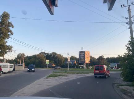 Non-Standard A in Bilogorodka, Board 3x6м вертикальний  Krug - st. Edina - st. Volodimirs'ka - st. Kozac'ka, bila AZS, "ANZIO", Produkti "ANZIK", Vikna REHAU "FASAD-PLAST" Photo 1