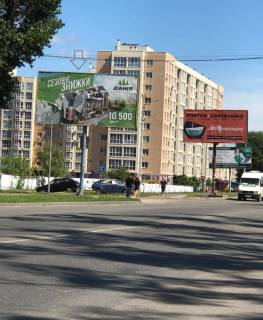 Billboard B in Sofiivska Borshchagivka, Board 3x6м  st. Soborna, 126/14, poruc  ZK "Sofiivs'ka Sfera", ZK "Sofiivs'ka Sfera 2", zupinka z/k "Zatisnij Kvartal" "LOTOK",  Salon krasi "KISA",  u napramku v m. Kiiv Photo 1