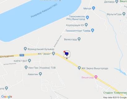 Billboard B in Vishgorod, Board 3x6м  st. Soludenka, cerez 200m pisla zavodu "KARAT", pidjom z Visgoroda na Novi Petrivci,  z m. Kiiv scheme