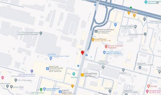 Non-Standard A in Kyiv, 2.5x1.5  st. Vadima Get'mana - st. Smolens'ka, zupinka, v napramku Kar. Dac., vhid u pidzemnij perehid - st. m. Sulavs'ka scheme