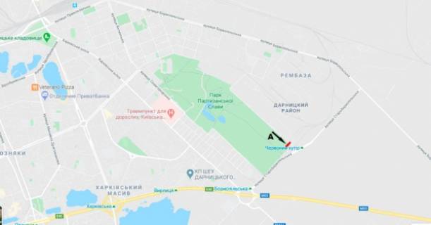 Billboard A in Kyiv, Board 3x6м  вул. Миколи Хвильового, біля ст.м. Червоний Хутір/вул. Старобориспільська scheme