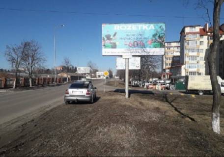 Billboard A in Chabani, Board 3x6м  st. Masinobudivnikiv, navproti Pozeznoi castini, "LotOK",  "OranzBud", kafe "Cinema cafe", "Virginia Conti",  uzbicca dorogi Hotiv-Cabani Photo 1