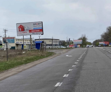 Billboard B in Svyatopetrivske, Board 3x6м  st. Bilogorods'ka, bila "Papirus", ZK "WHITEHALL",  v bik s Bilogorodka Photo 1