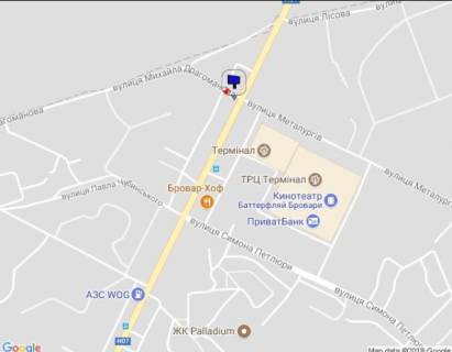 Billboard B in Brovary, Board 3x6м  st. Kiivs'ka (naproti st.Metalurgiv), restoran "U lisi", v rajoni Mega-Marketu scheme