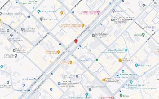 Non-Standard A in Kyiv, 2.5x1.5  st. Niznij Val, 30a z  boku Avtostancii Kontraktova plosa  - st. m. Kontraktova plosa scheme