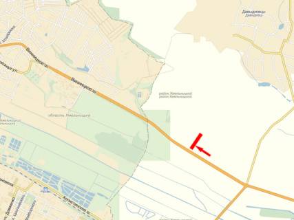 Billboard A in Khmelnitsky, 3x6  Vinnic'ke sose, v'izd z m.Vinnici, povorot na Cars'ke Selo scheme