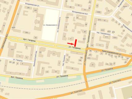 Citylight B in Khmelnitsky, 1.8x1.2  Gagarina st., 1, navproti scheme
