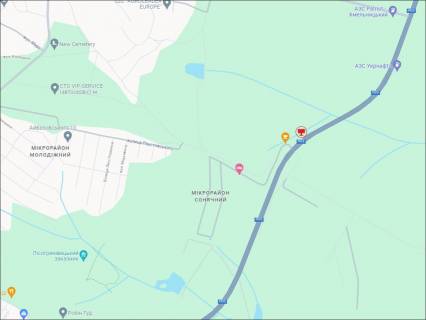 Billboard B in Khmelnitsky, 3x6  Trasa Zitomir - Cernivci N-03, povorot na m-n Andora, viizd z m. Hmel'nic'kij, u bik m. Zitomir scheme